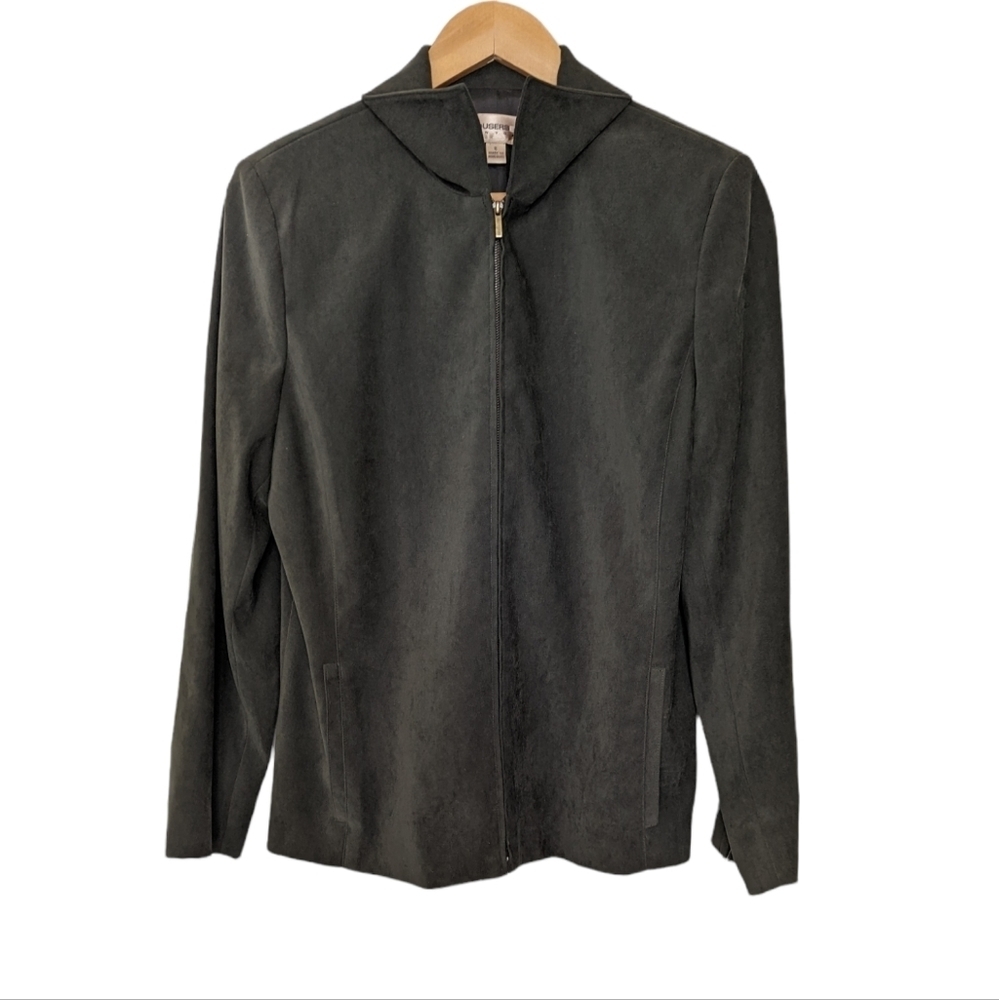 Trousers Etc Hunter Green Zip Up Jacket Size 8